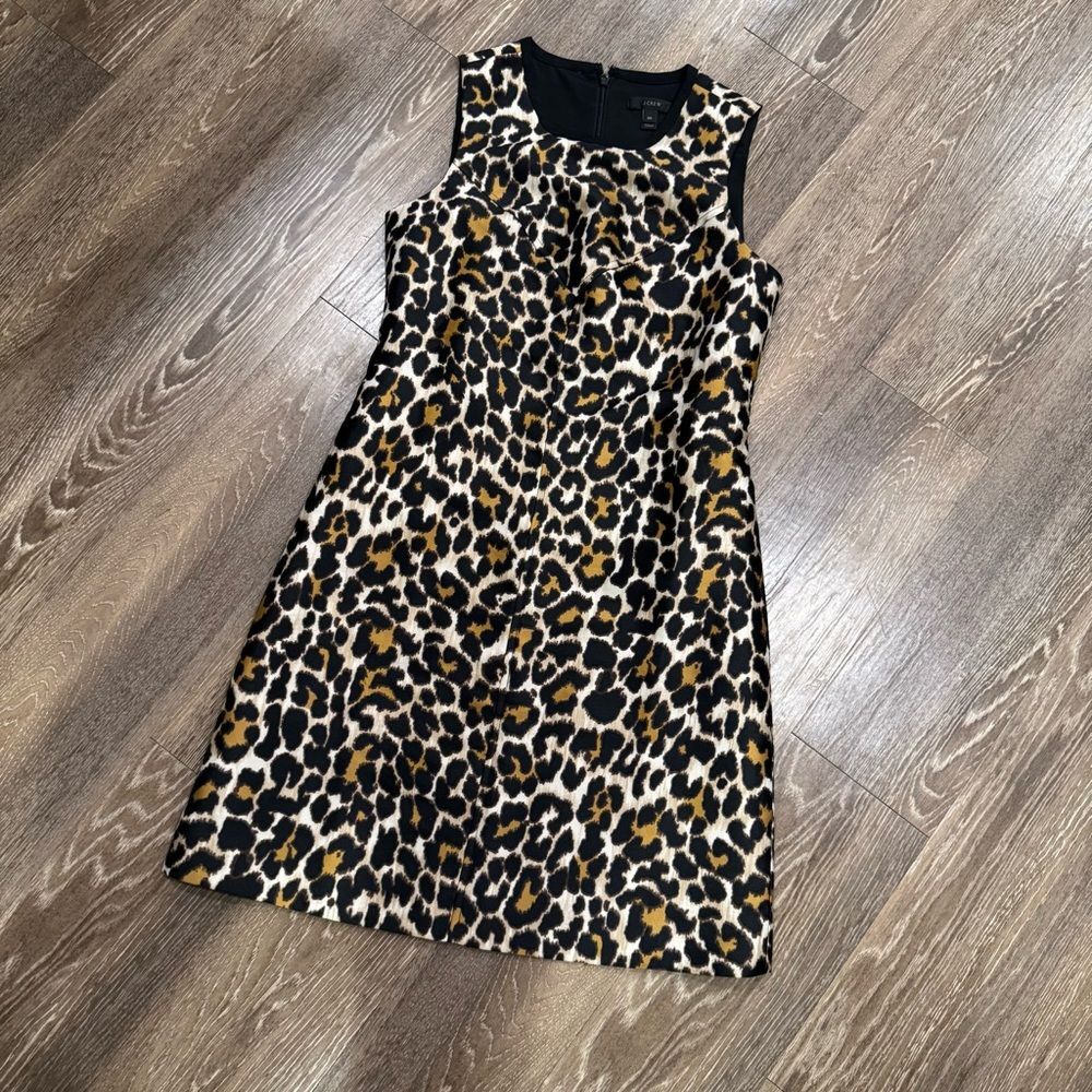 J. Crew A line Animal Print shift Dress